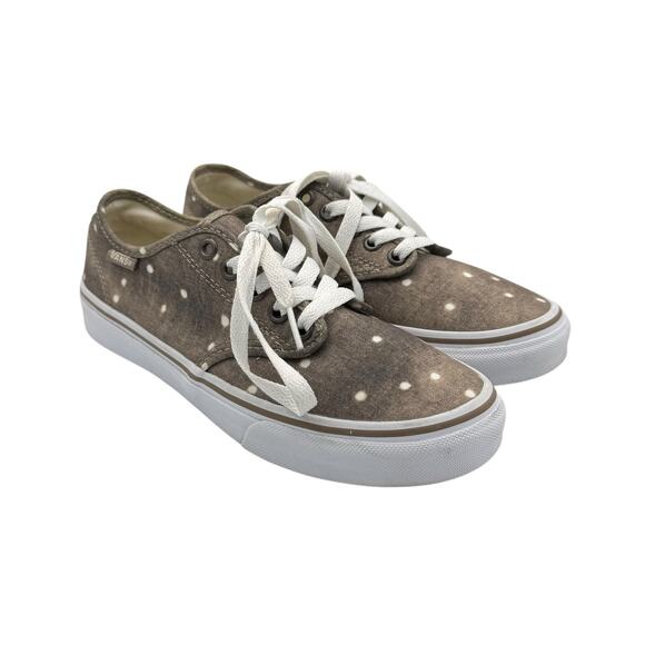 Vans Women's Gray Polka Dot Lace Up Low Top Casual Sneakers - Picture 3 of 11
